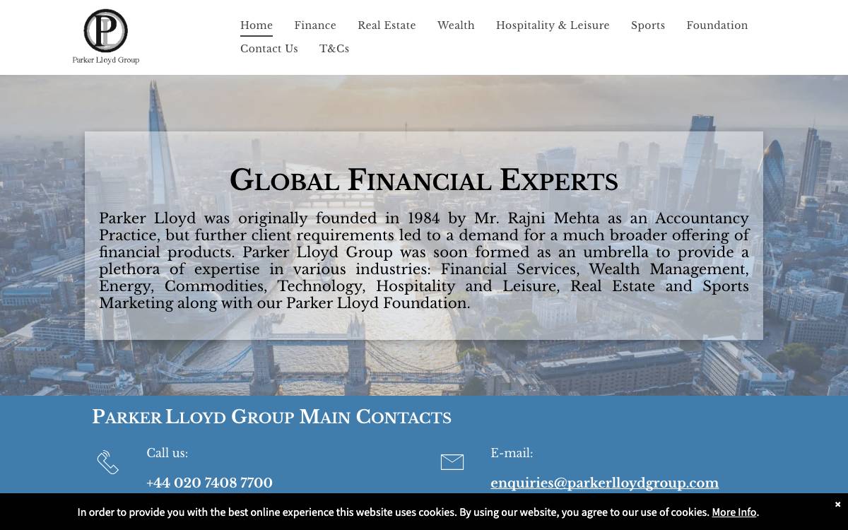 Parker Lloyd Group website preview