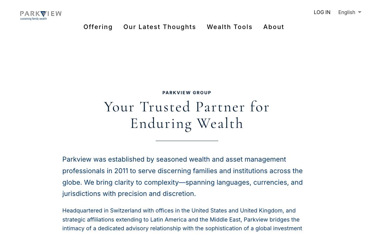 Parkview Group website preview
