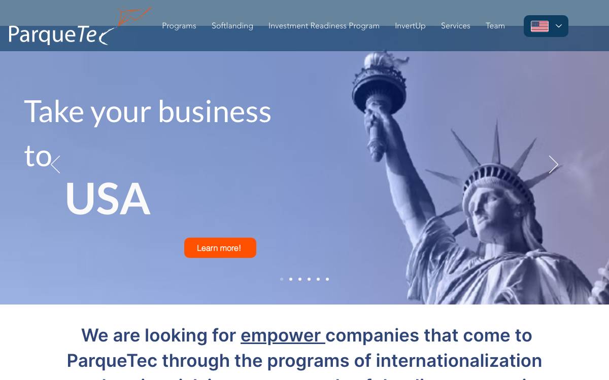 ParqueTec website preview