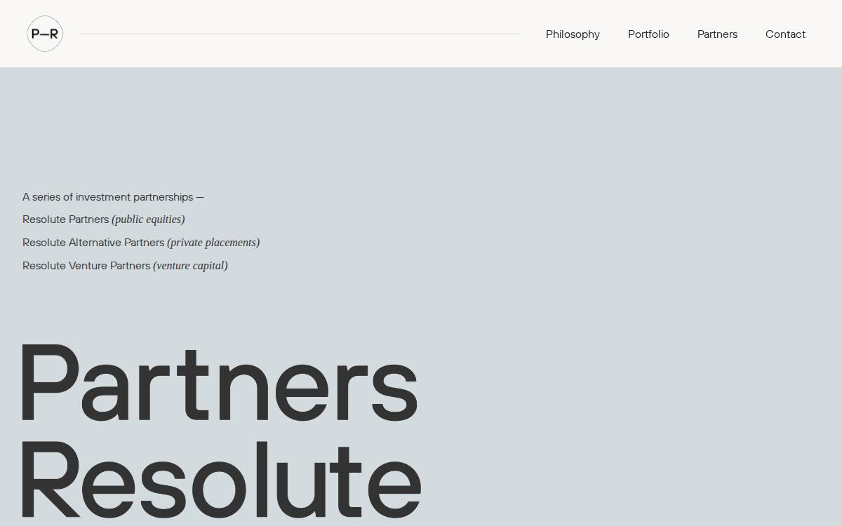 Partners Resolute website preview