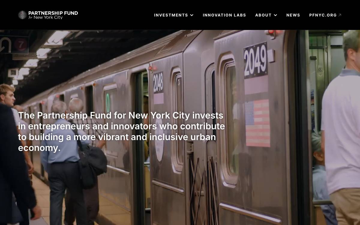 Partnership Fund for NYC website preview
