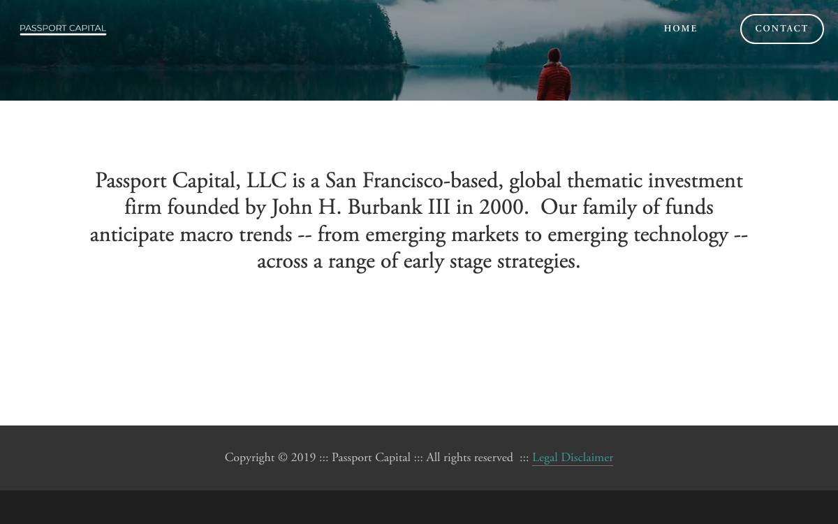 Passport Capital website preview