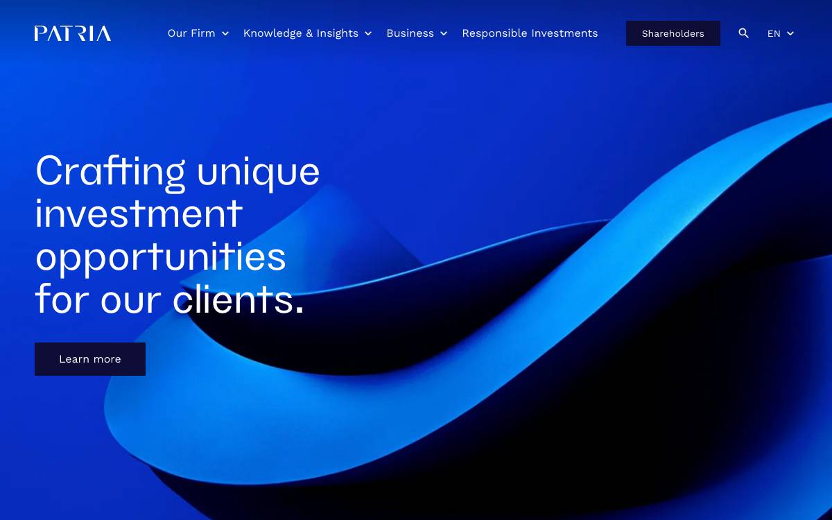 Patria Investments website preview