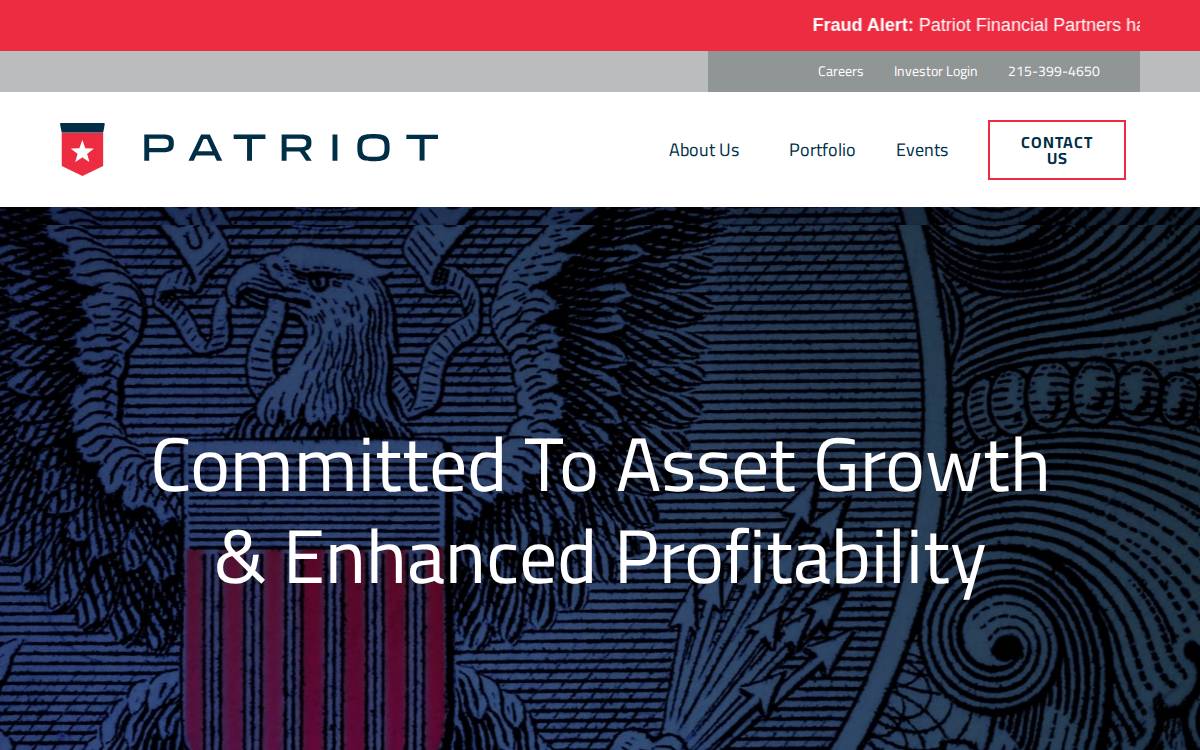 Patriot Financial Partners website preview