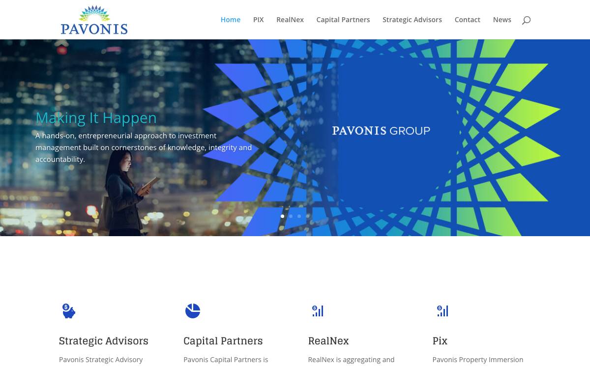 Pavonis website preview
