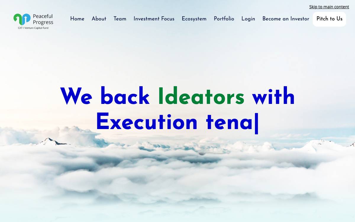 Peaceful Progress website preview