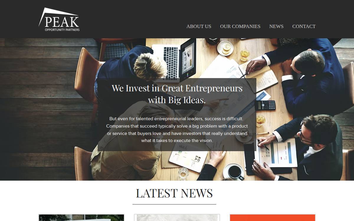 Peak Partners website preview