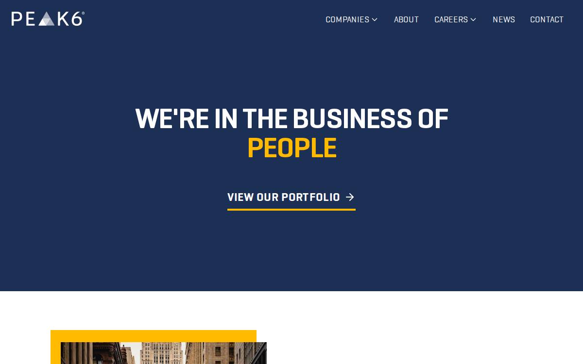 PEAK6 website preview