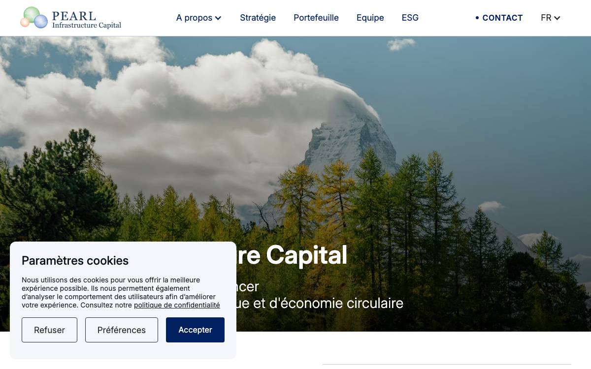 Pearl Advisory website preview