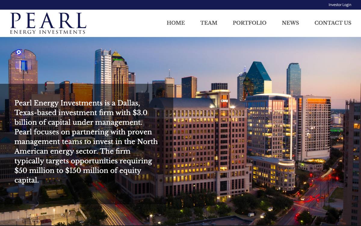 PEARL ENERGY INVESTMENTS website preview