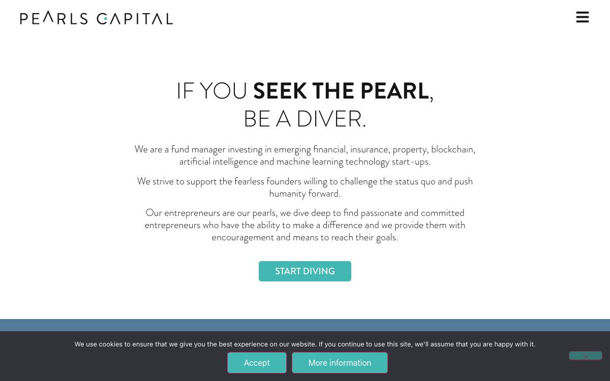 Pearls Capital website preview