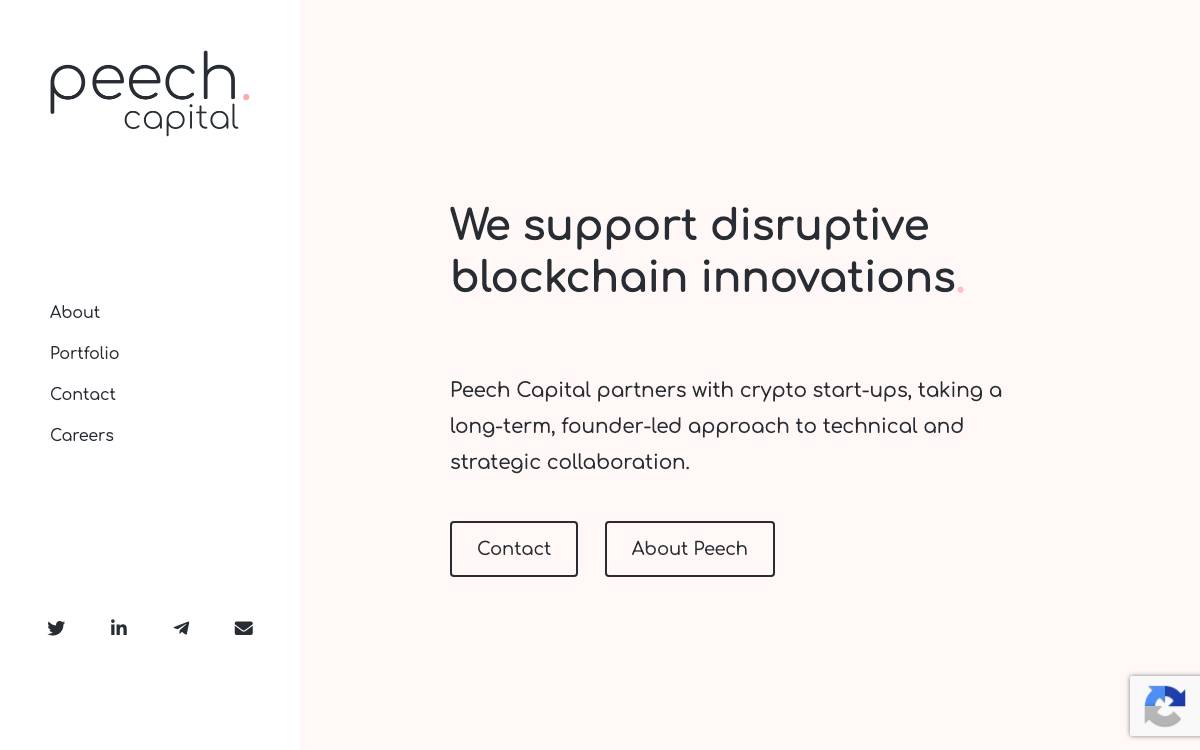 Peech Capital website preview