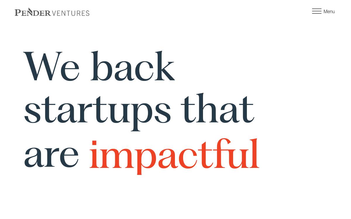 Pender Ventures website preview