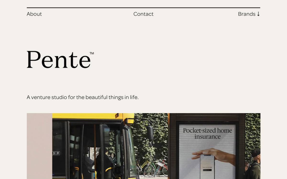 Pente Capital website preview