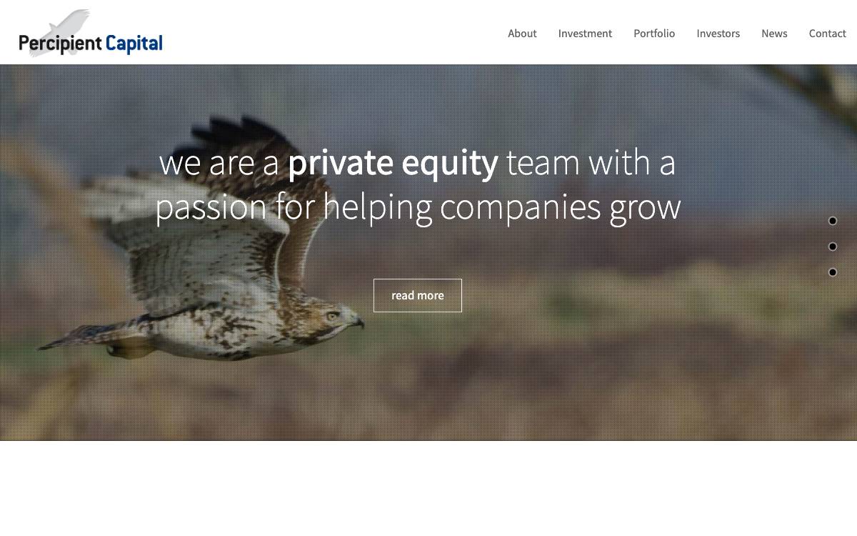 Percipient Capital website preview