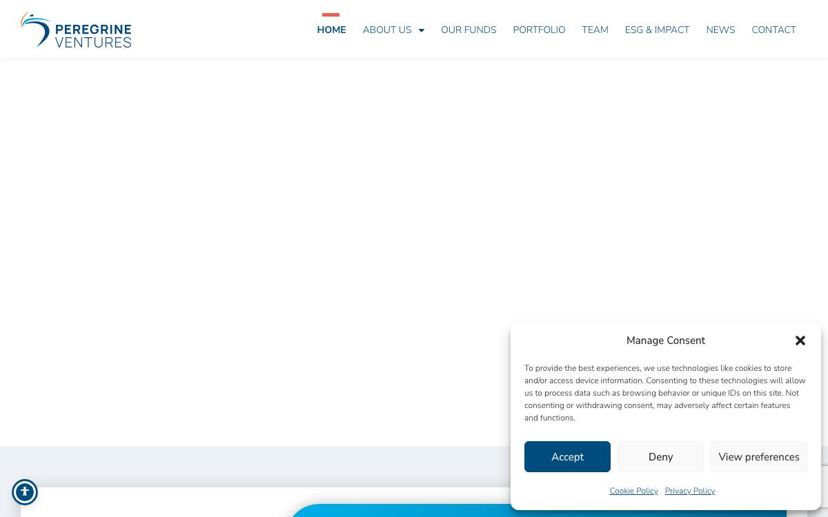 Peregrine Ventures website preview