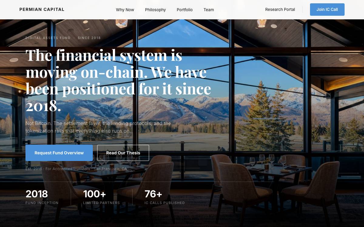 Permian Capital Management website preview