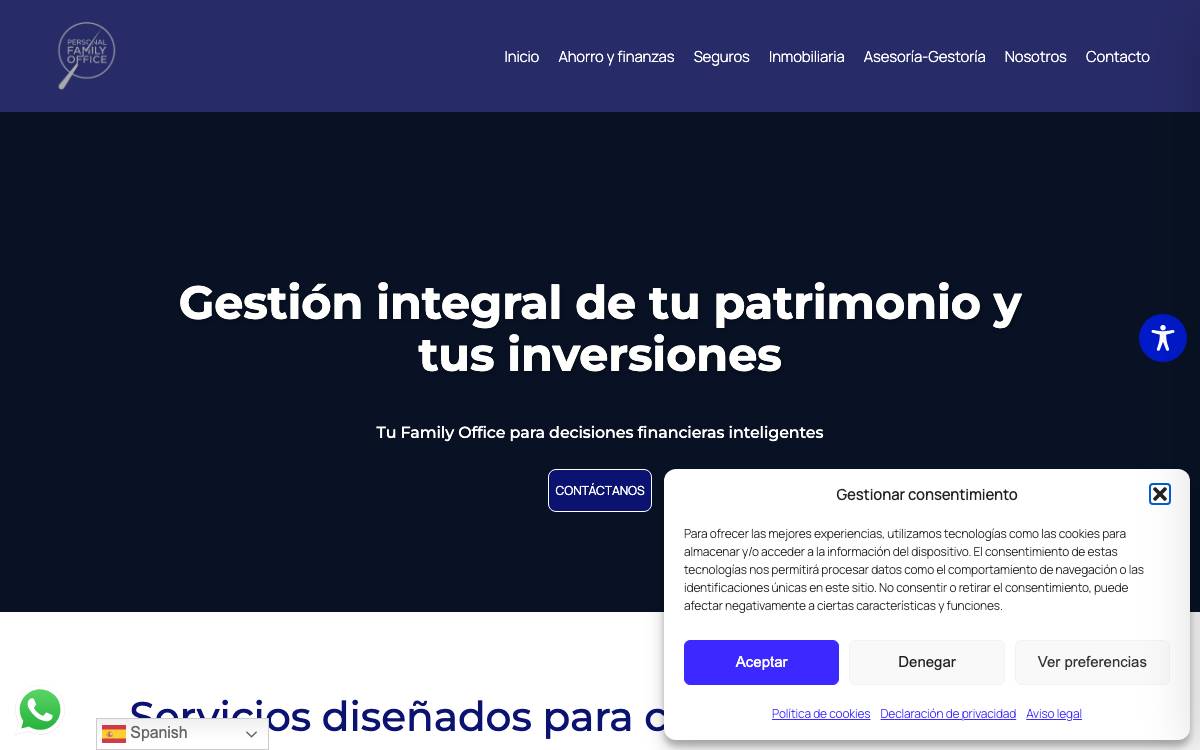 Personal Family Office website preview