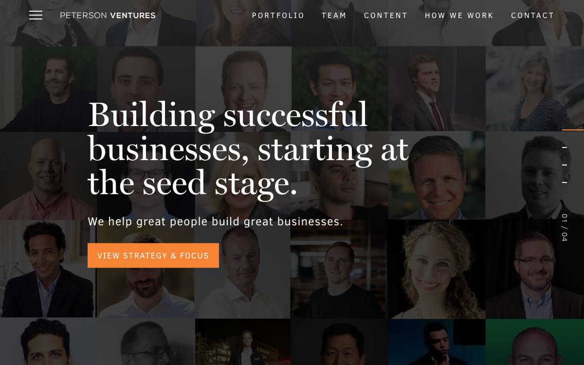 Peterson Ventures website preview