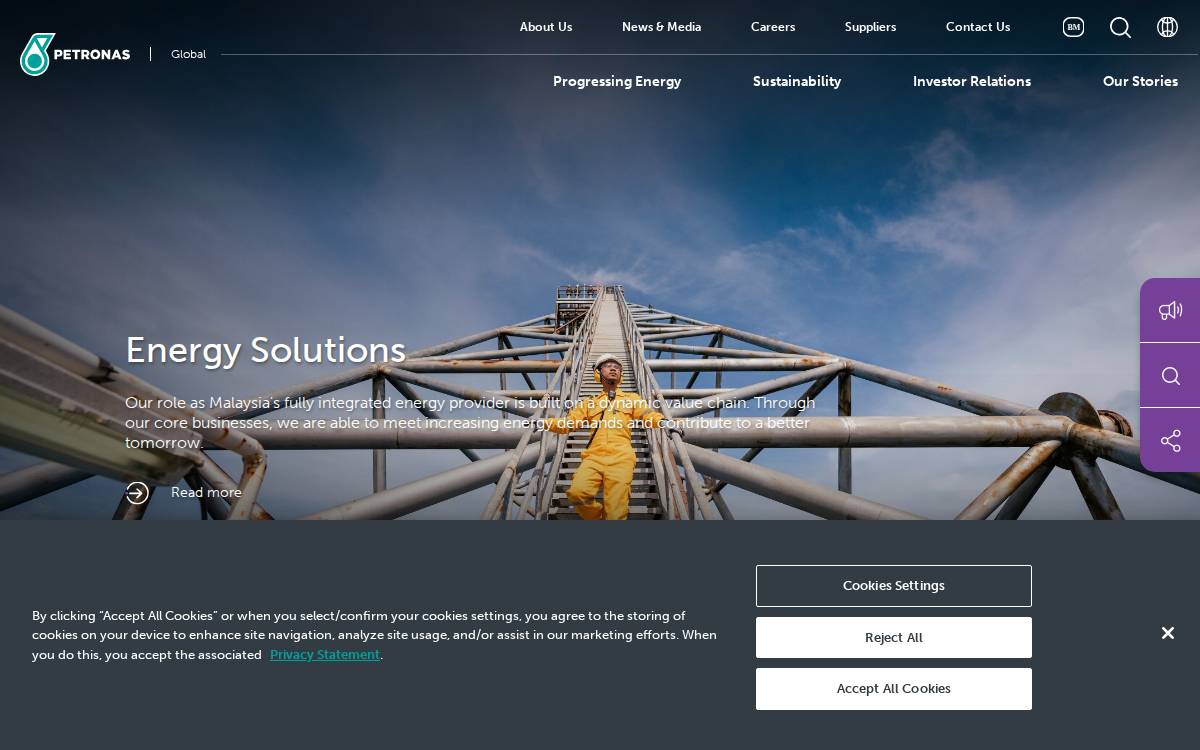 PETRONAS Ventures website preview