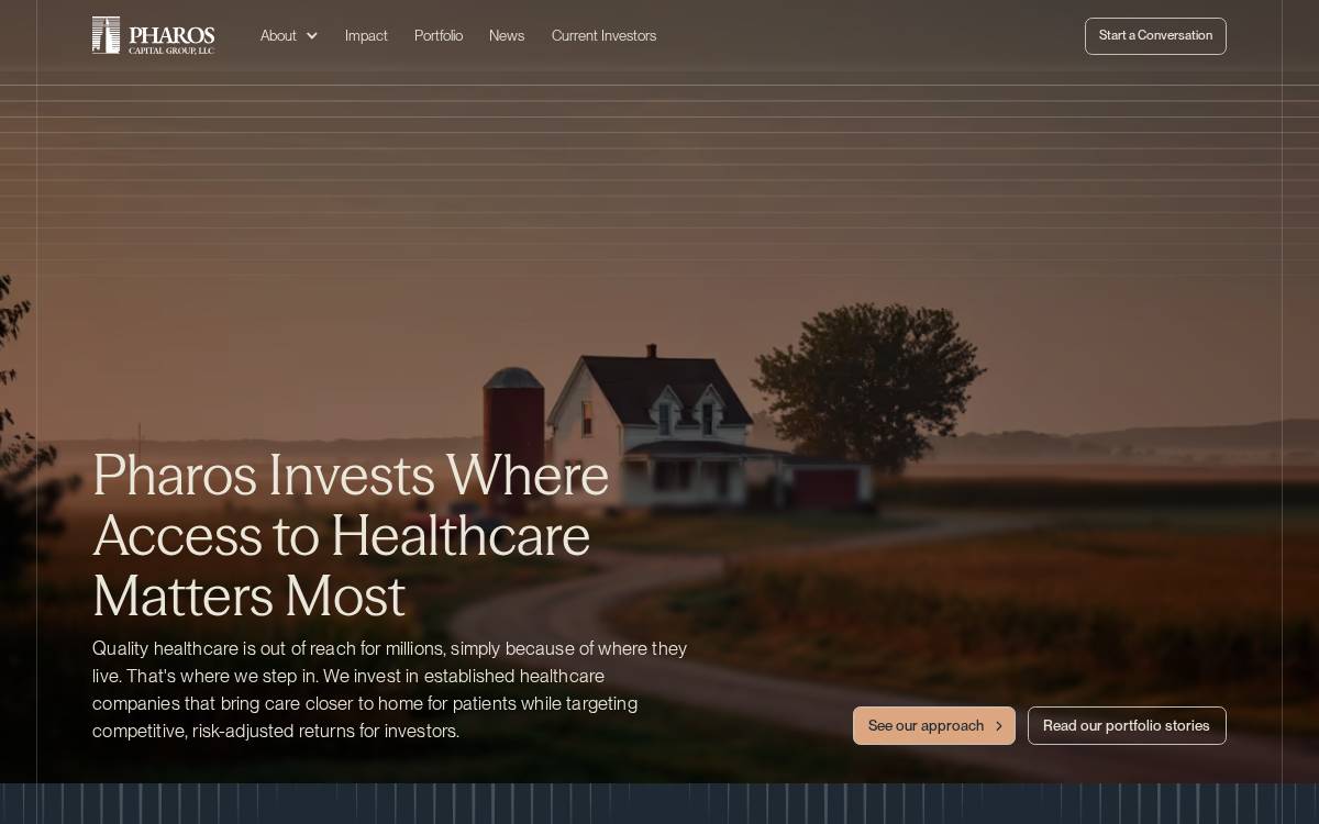Pharos Capital Group website preview