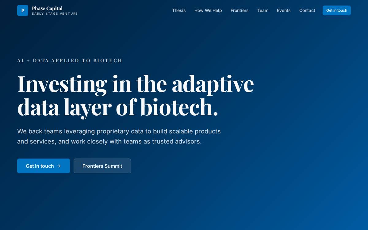 Phase Capital website preview