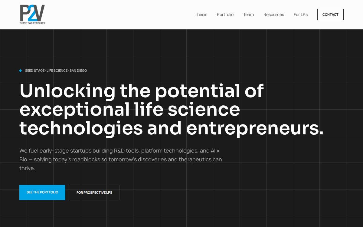 Phase Two Ventures website preview