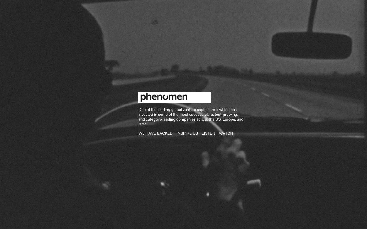 Phenomen Ventures website preview