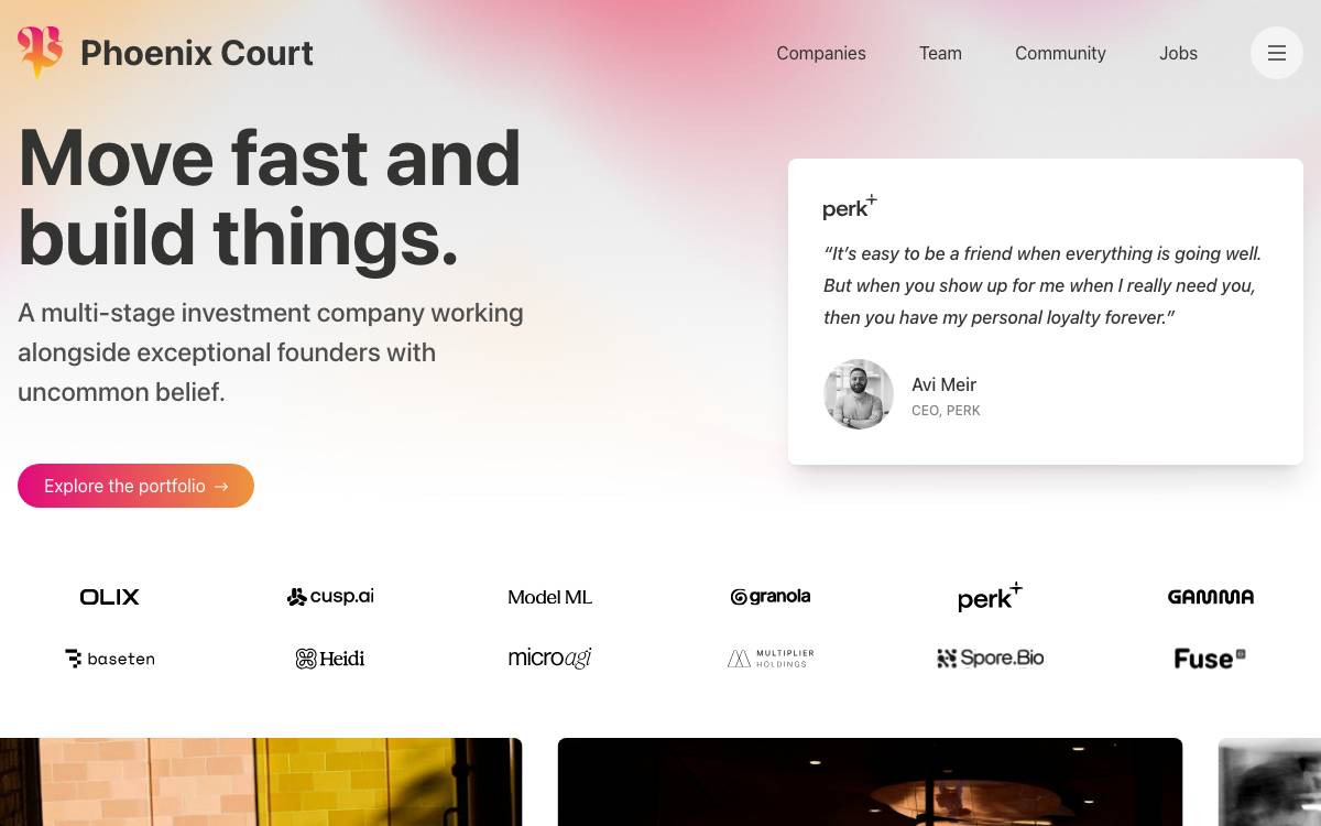 Phoenix Court website preview