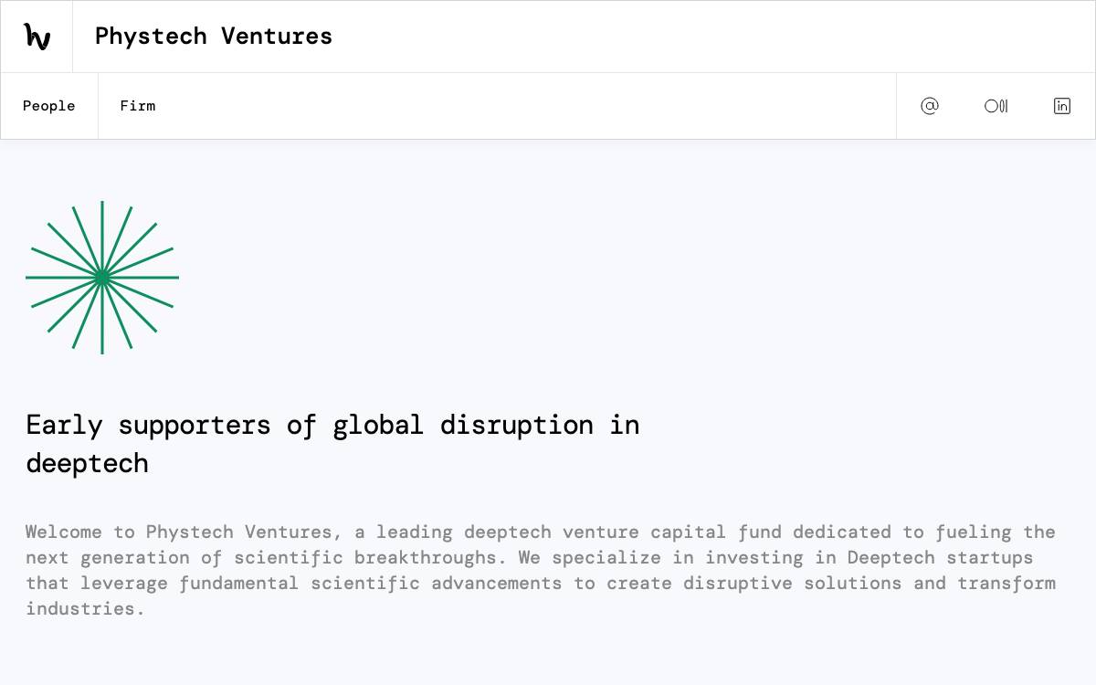 Phystech Ventures website preview