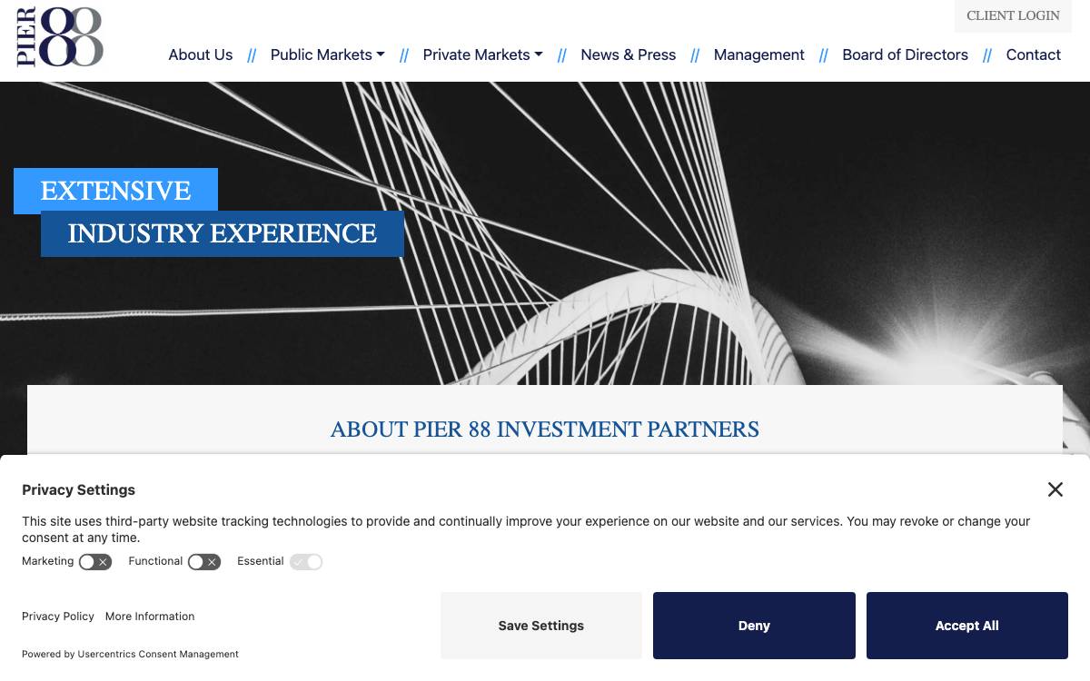 Pier 88 Investment Partners website preview