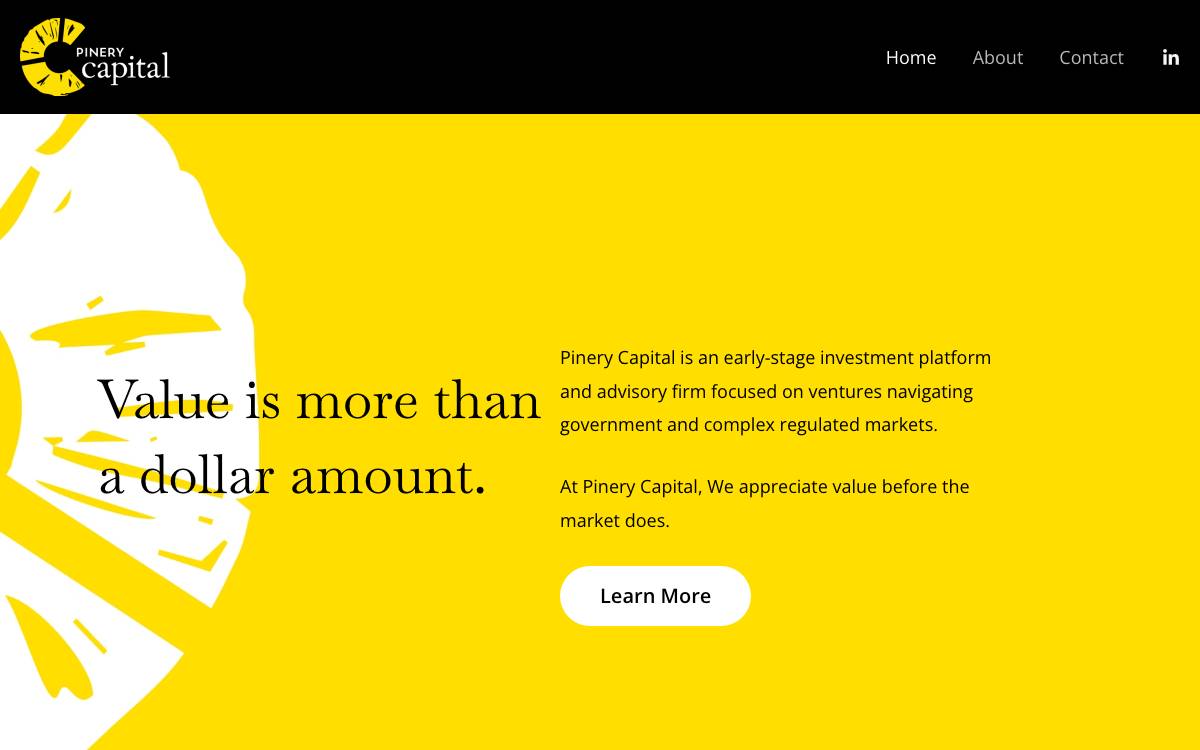 Pinery Capital website preview
