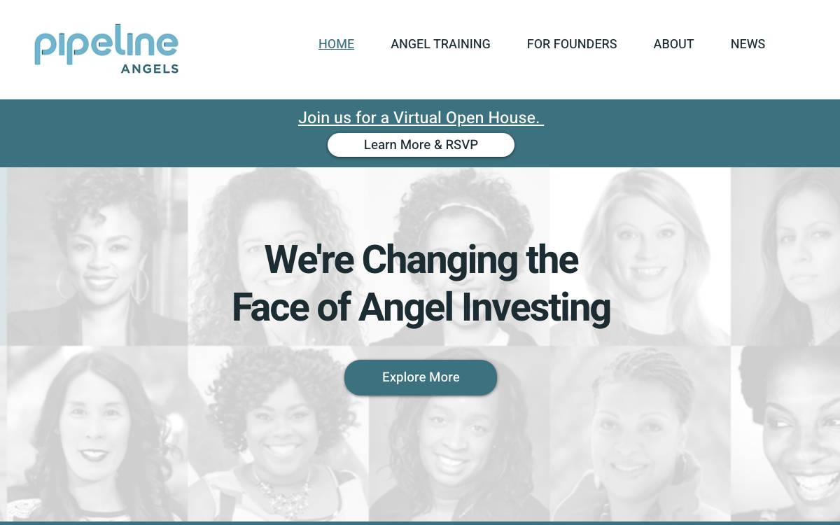 Pipeline Angels website preview
