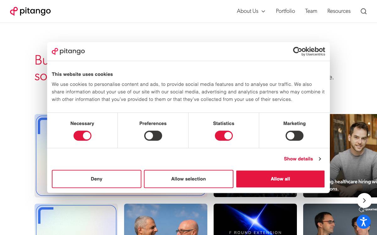 Pitango website preview