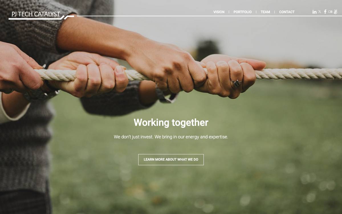 PJ Tech Catalyst website preview