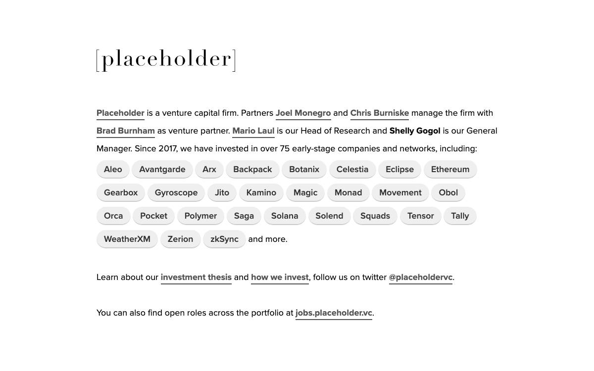 Placeholder VC website preview