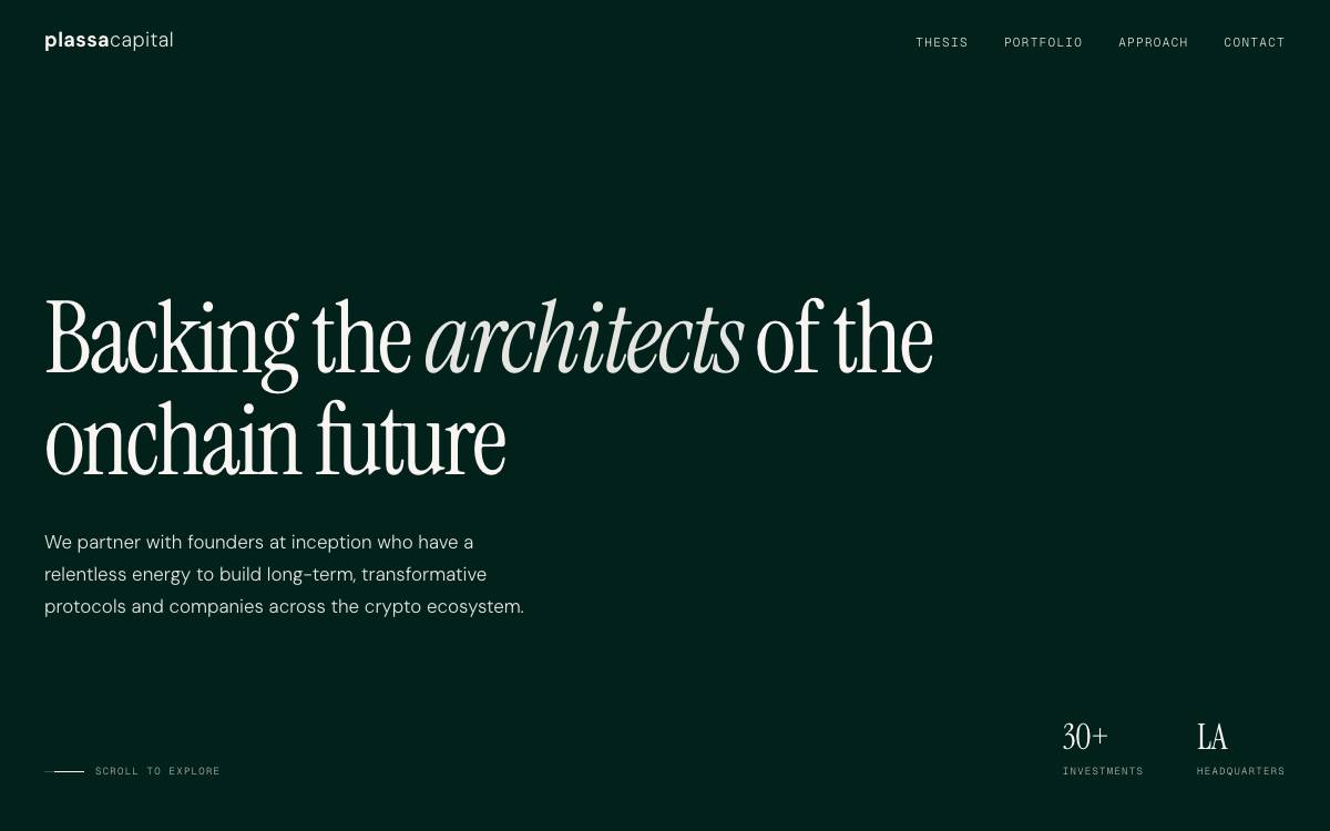 Plassa Capital website preview