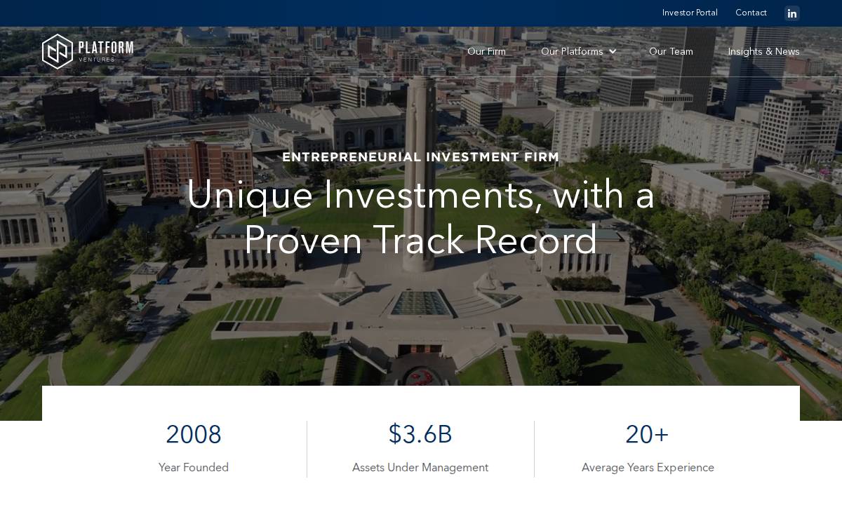 Platform Ventures website preview