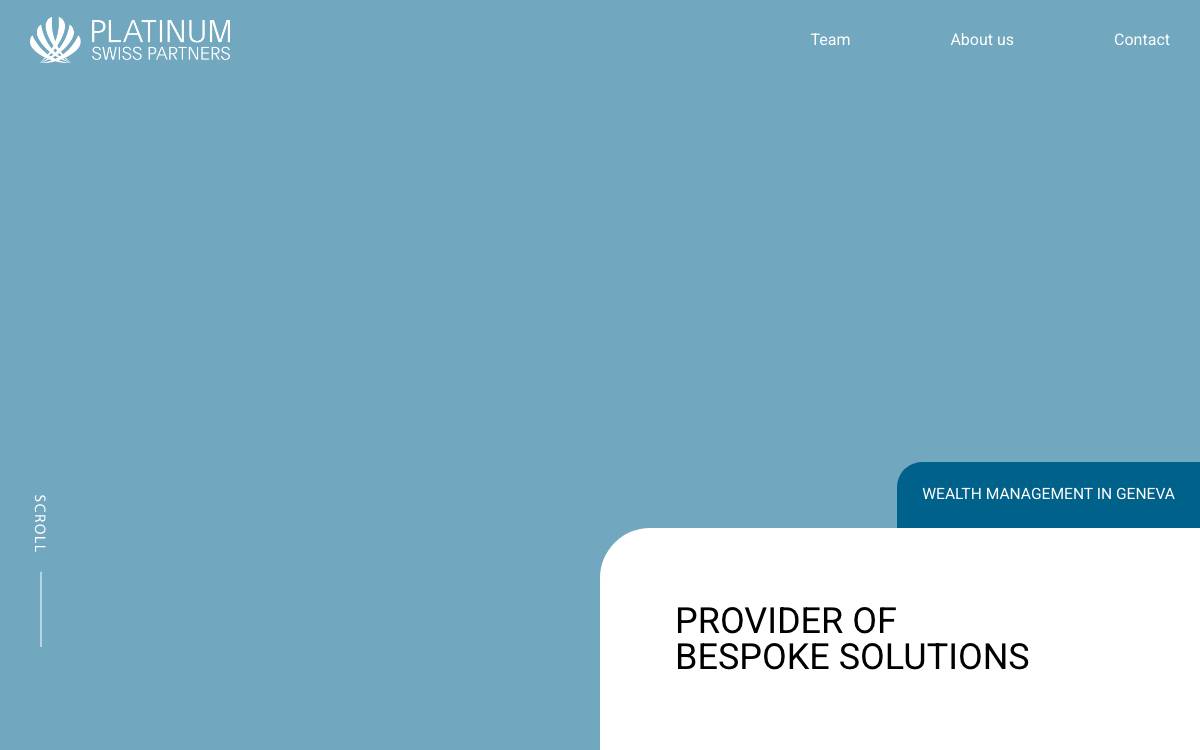 Platinum Swiss Partners SA website preview