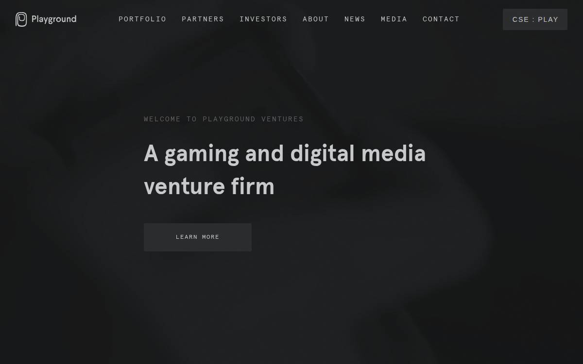 Playground Ventures website preview