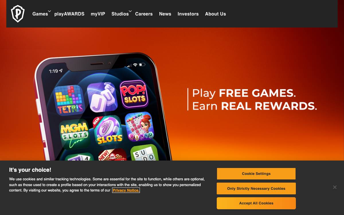 PLAYSTUDIOS website preview