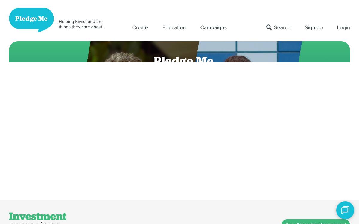 PledgeMe website preview