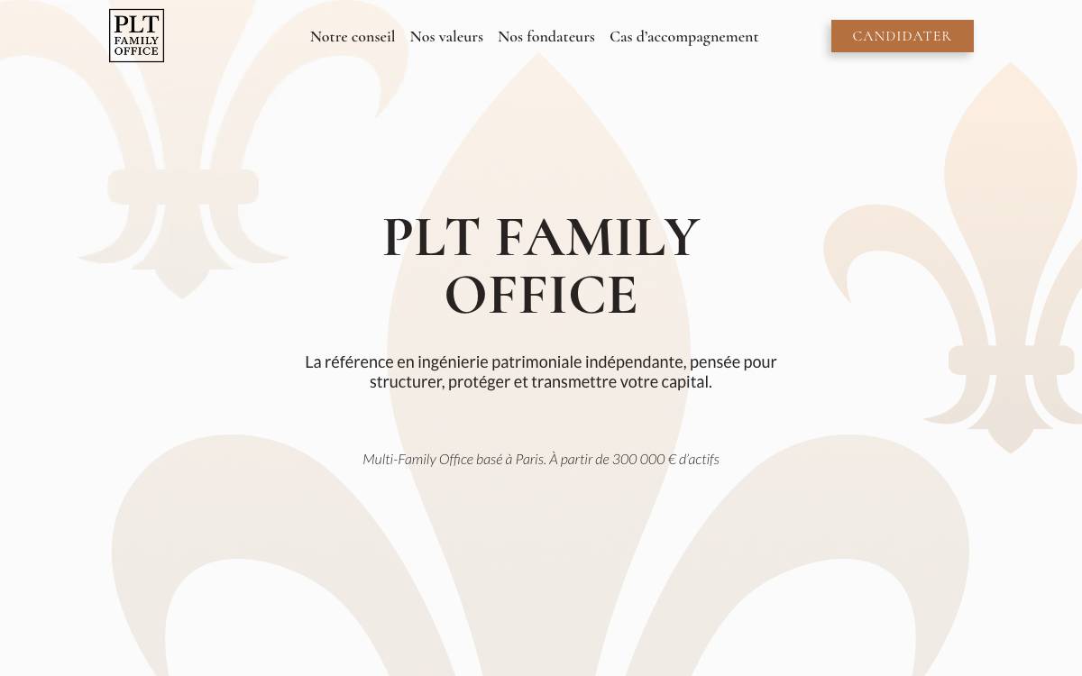 PLT Family Office website preview