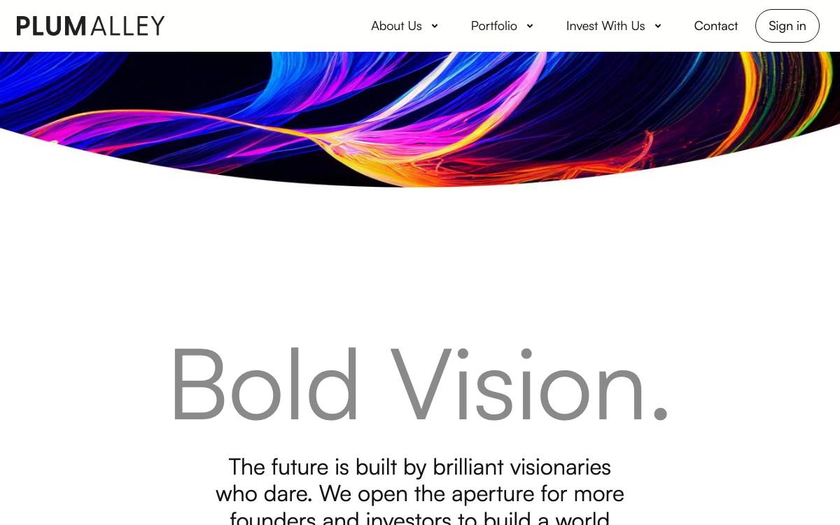 Plum Alley Investments website preview