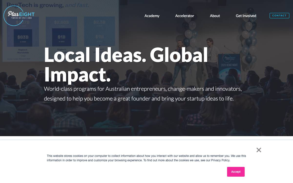 PLUS EIGHT website preview