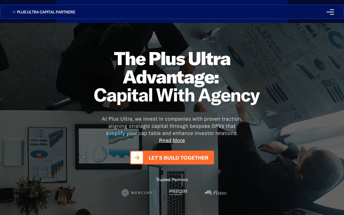 Plus Ultra Capital Partners website preview