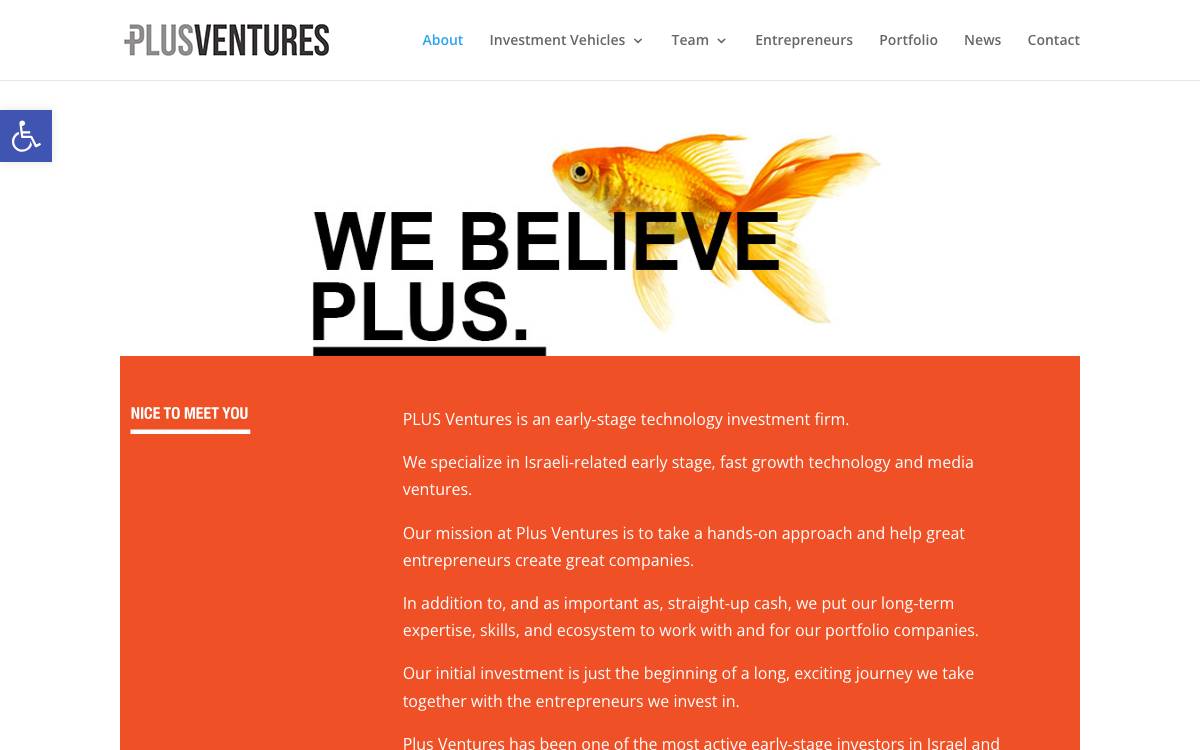 PLUS Ventures website preview