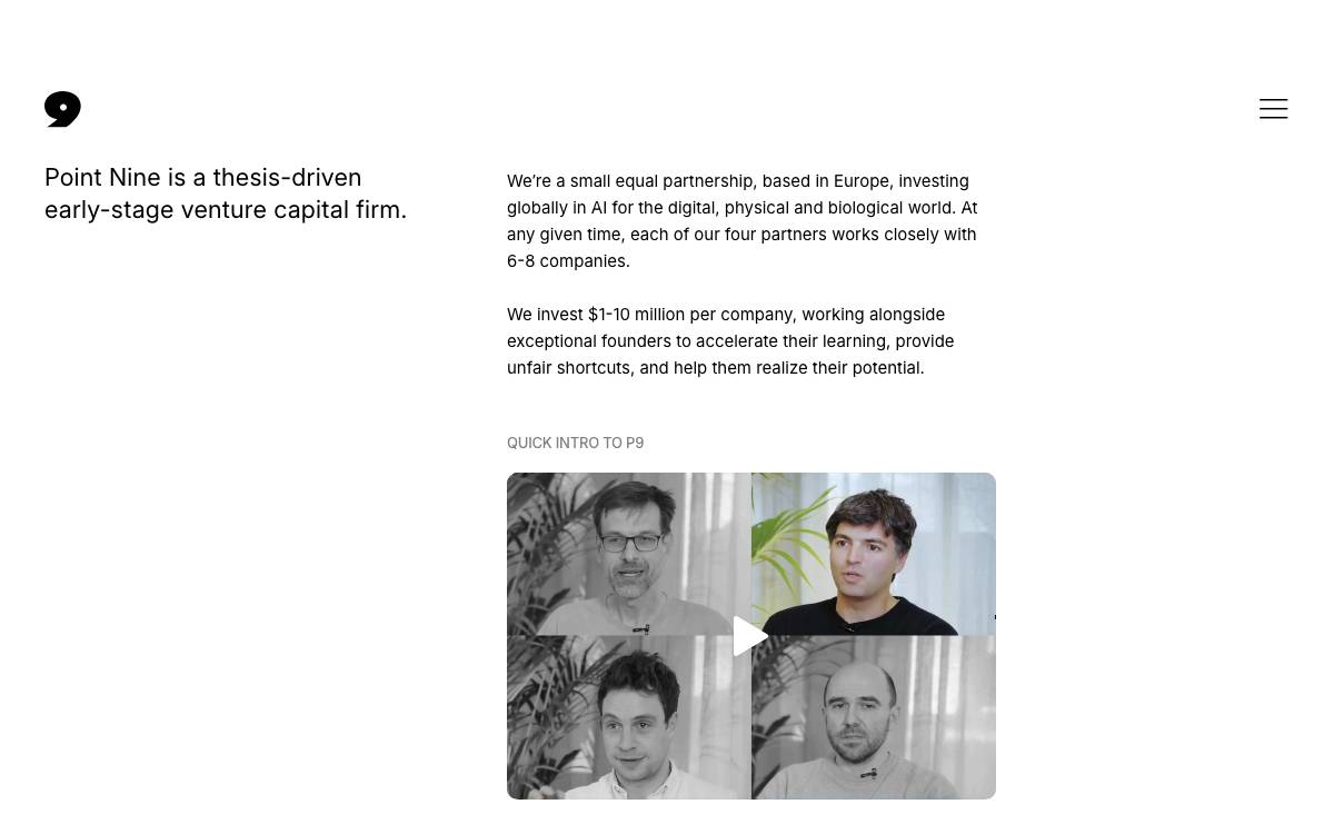 Point Nine website preview