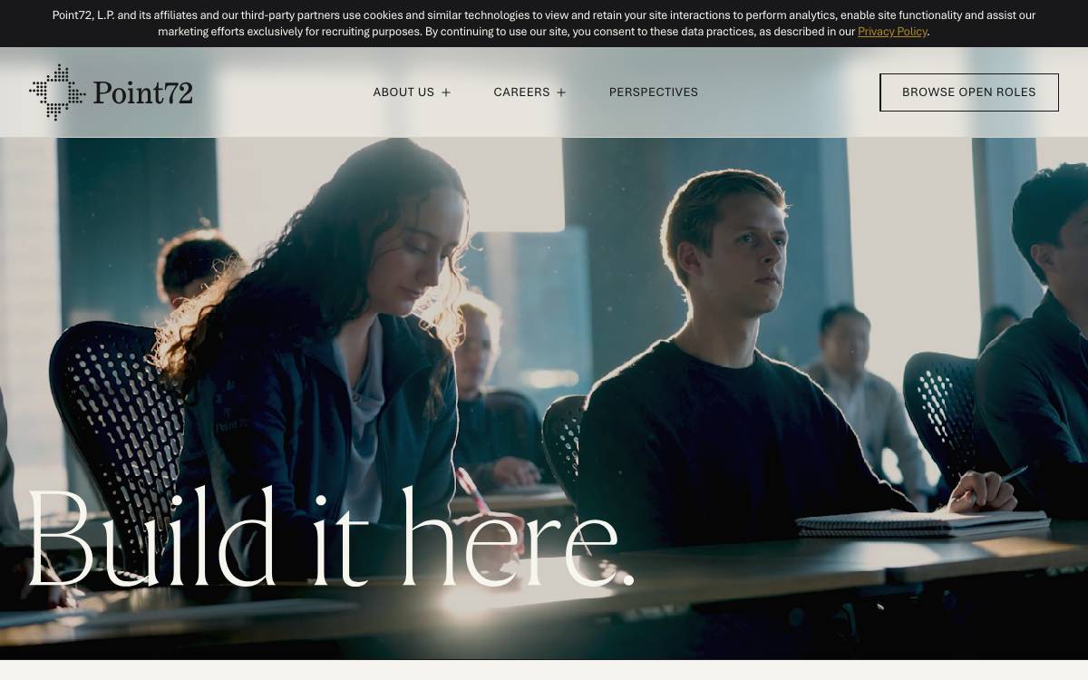 Point72 website preview