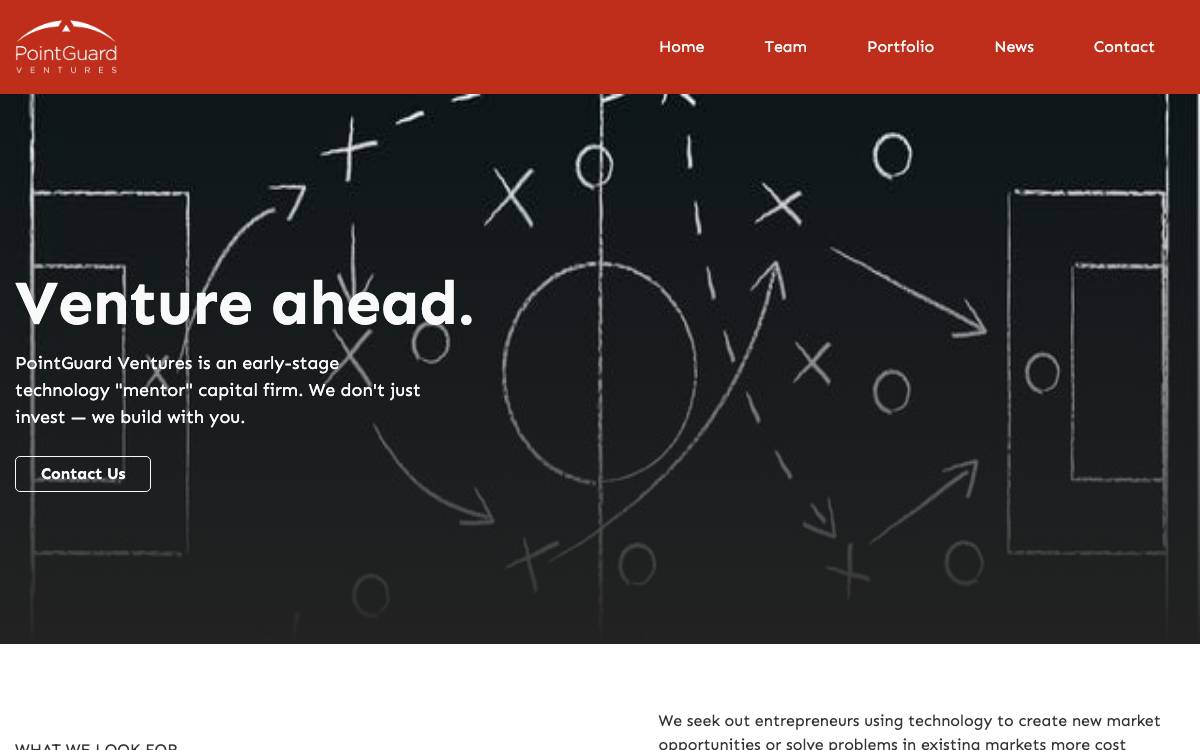 Pointguard Ventures website preview